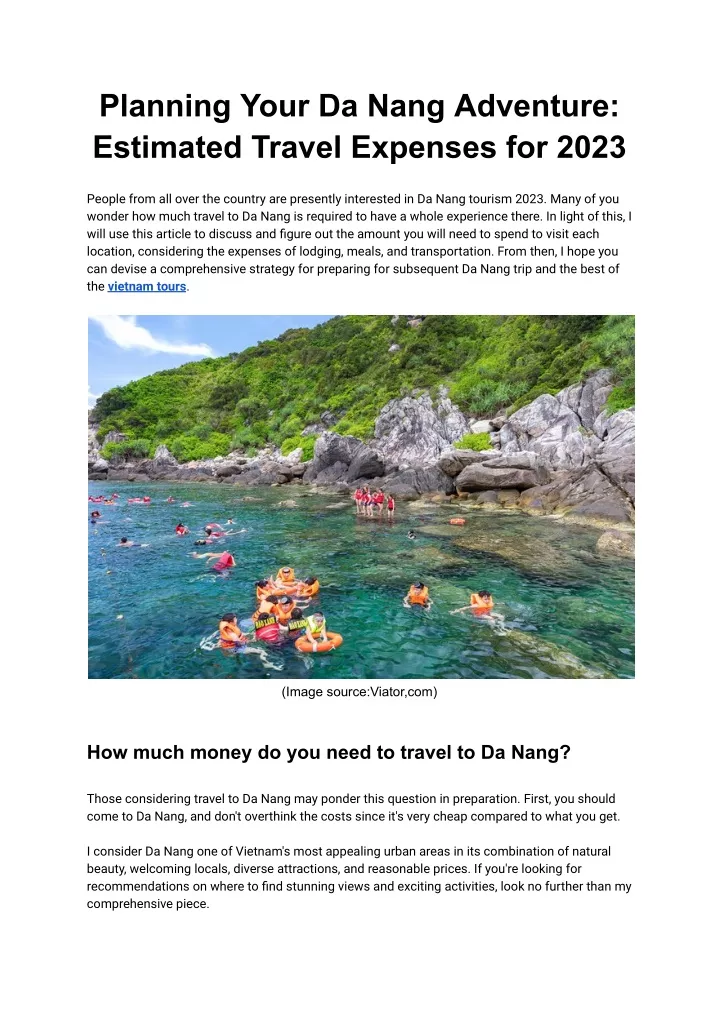 planning your da nang adventure estimated travel