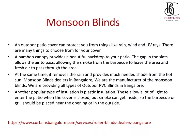 monsoon blinds