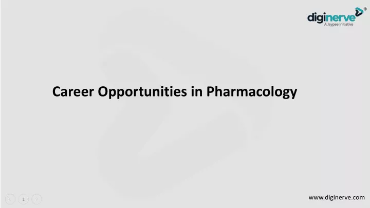 career opportunities in pharmacology