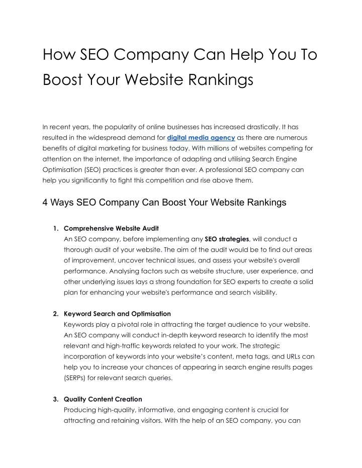 how seo company can help you to boost your