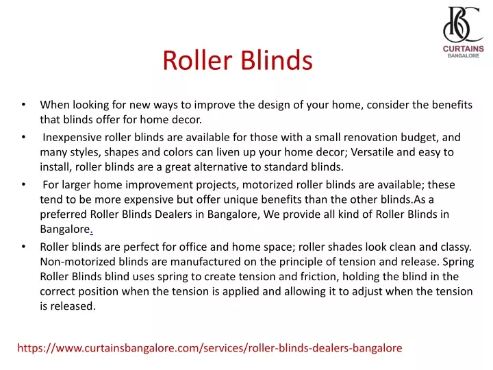 roller blinds