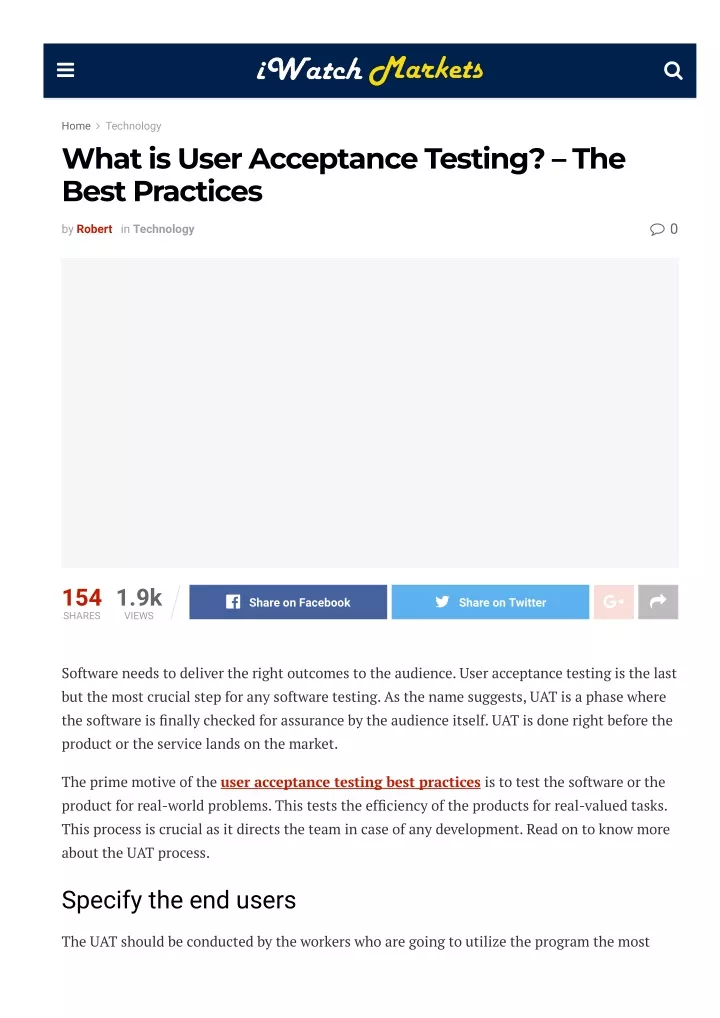 home technology what is user acceptance testing