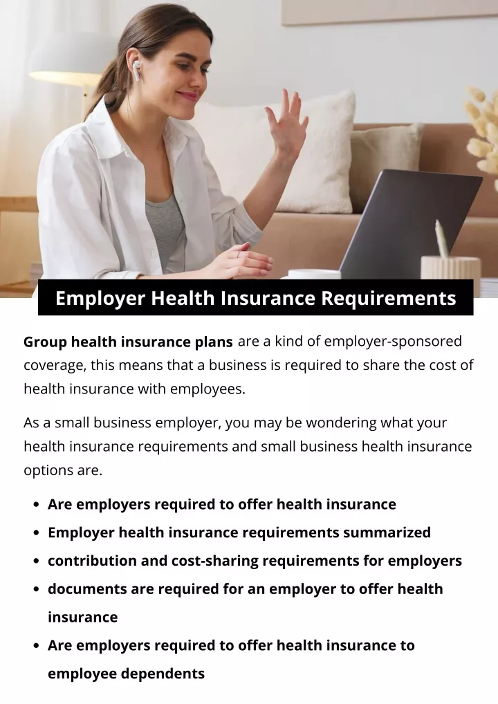 employer health insurance requirements