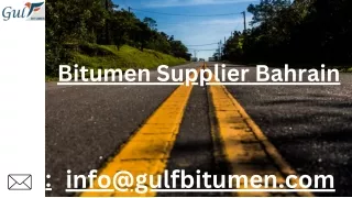 Bitumen Supplier Bahrain