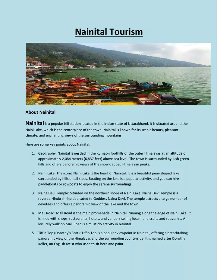 nainital tourism