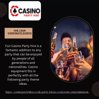 Corporate Entertainment- Casino Party Hire