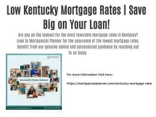 Low Kentucky Mortgage Rates | Save Big on Your Loan!