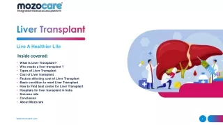 Liver Transplant : Live a Healthier Life