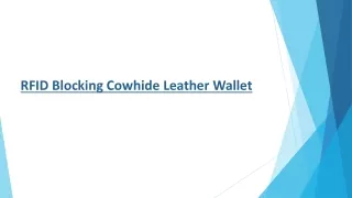 RFID Blocking Cowhide Leather Wallet