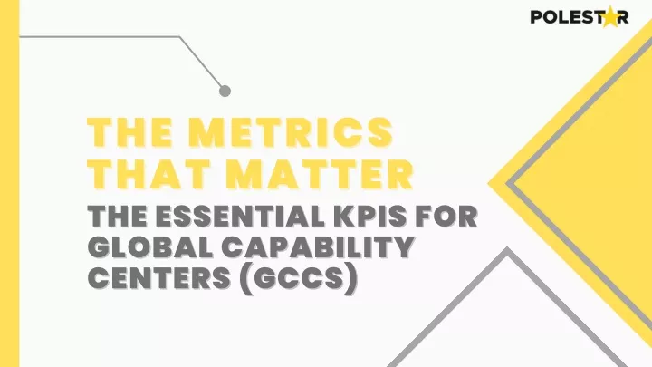 the metrics the metrics that matter that matter