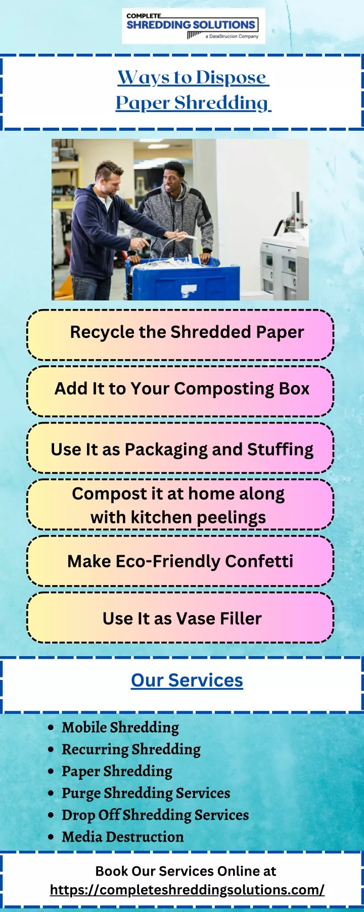 ways to dispose paper shredding