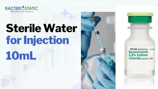 Exploring the Benefits and Applications of Sterile Water