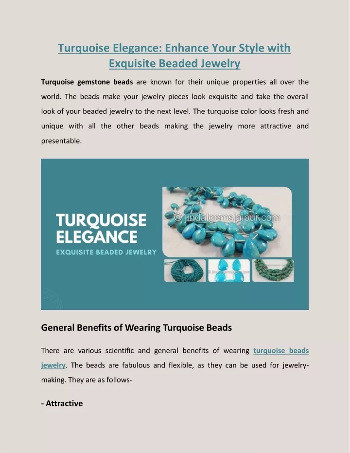 turquoise elegance enhance your style with