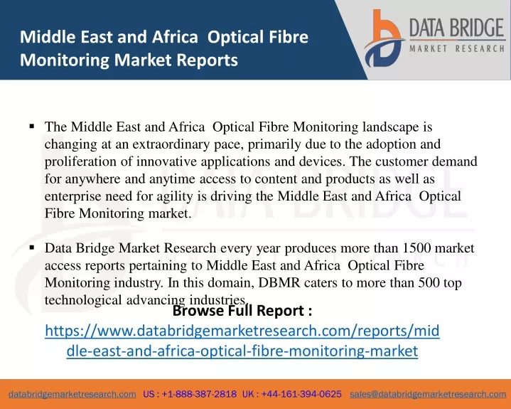 middle east and africa optical fibre monitoring