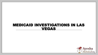 Medicaid investigations in Las Vegas