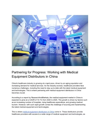 partnering for progress working with medical