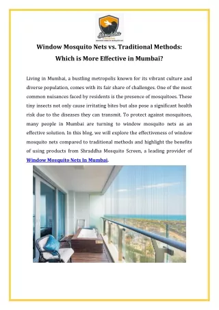 window mosquito nets vs traditional methods