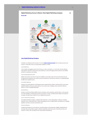 digital marketing institute in meerut