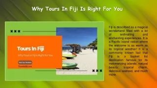 Why Tours In Fiji Is Right For You