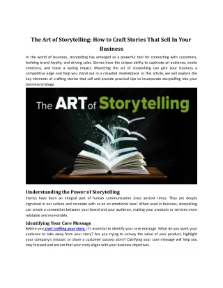 The-Art-of-Storytelling-How-to-Craft-Stories-That-Sell-In-Your-Business