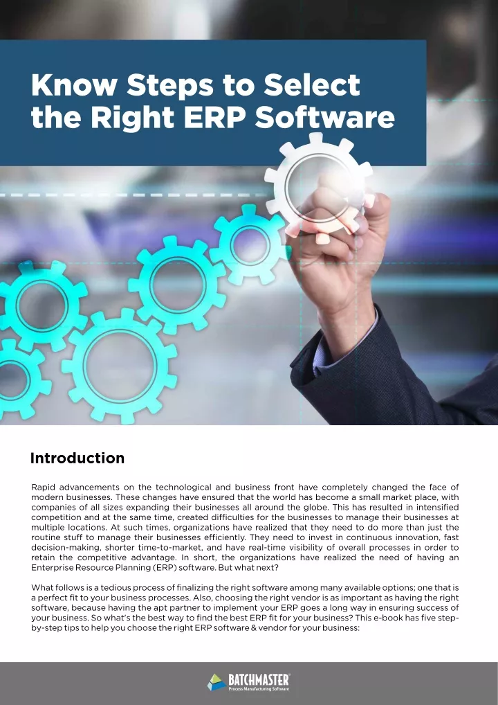know steps to select the right erp software
