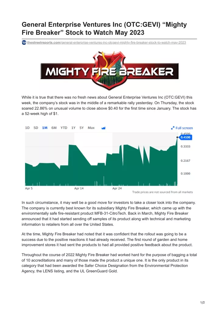 general enterprise ventures inc otc gevi mighty