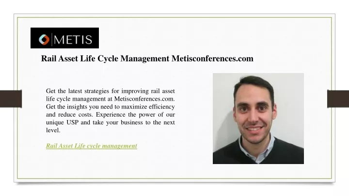 rail asset life cycle management metisconferences