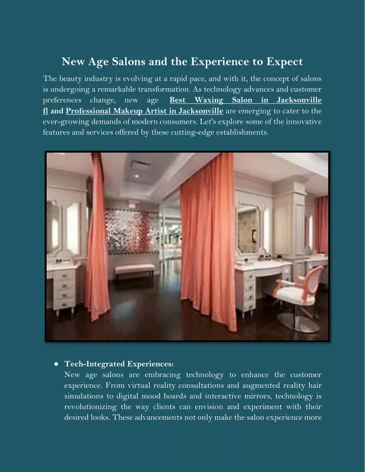 new age salons and the experience to expect