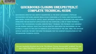 quickbooks closing unexpectedly complete technical guide