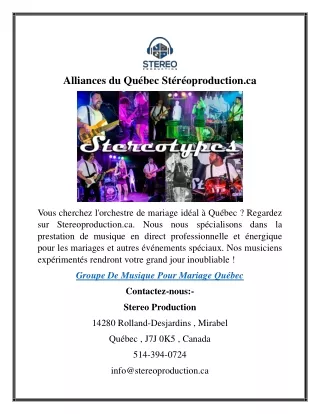 alliances du qu bec st r oproduction ca