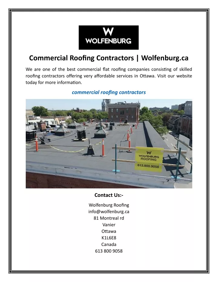 commercial roofing contractors wolfenburg ca