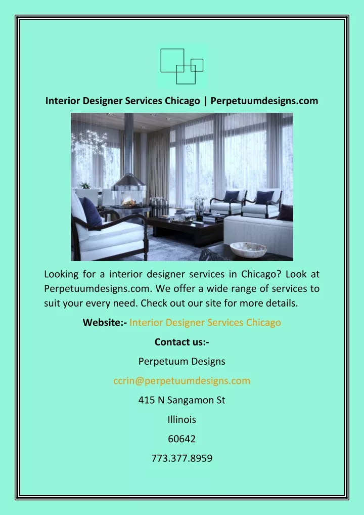 interior designer services chicago