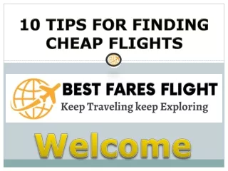 10 Tips for Finding Cheap Flights