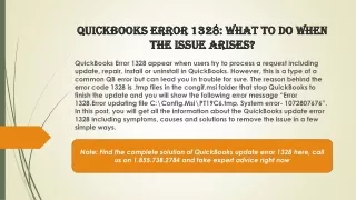 quickbooks error 1328 what to do when the issue arises