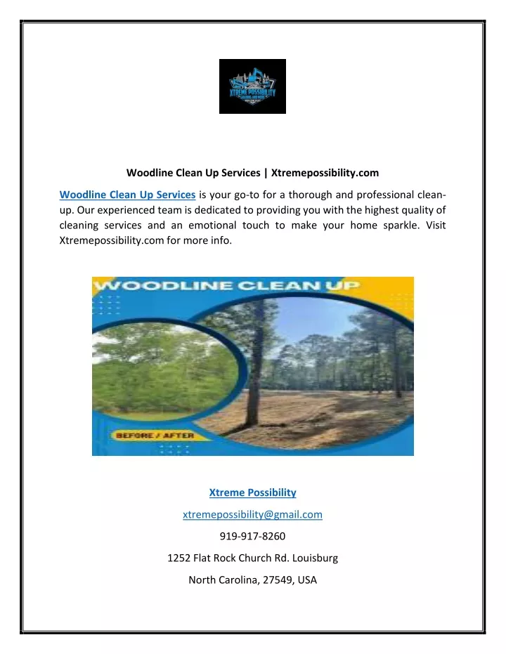 woodline clean up services xtremepossibility com