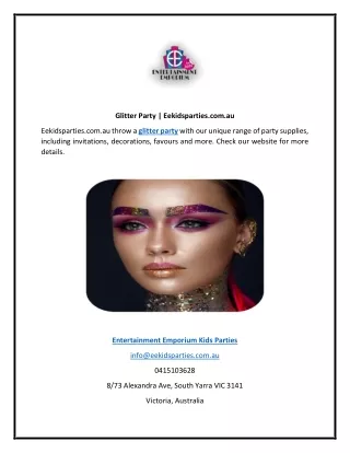 glitter party eekidsparties com au