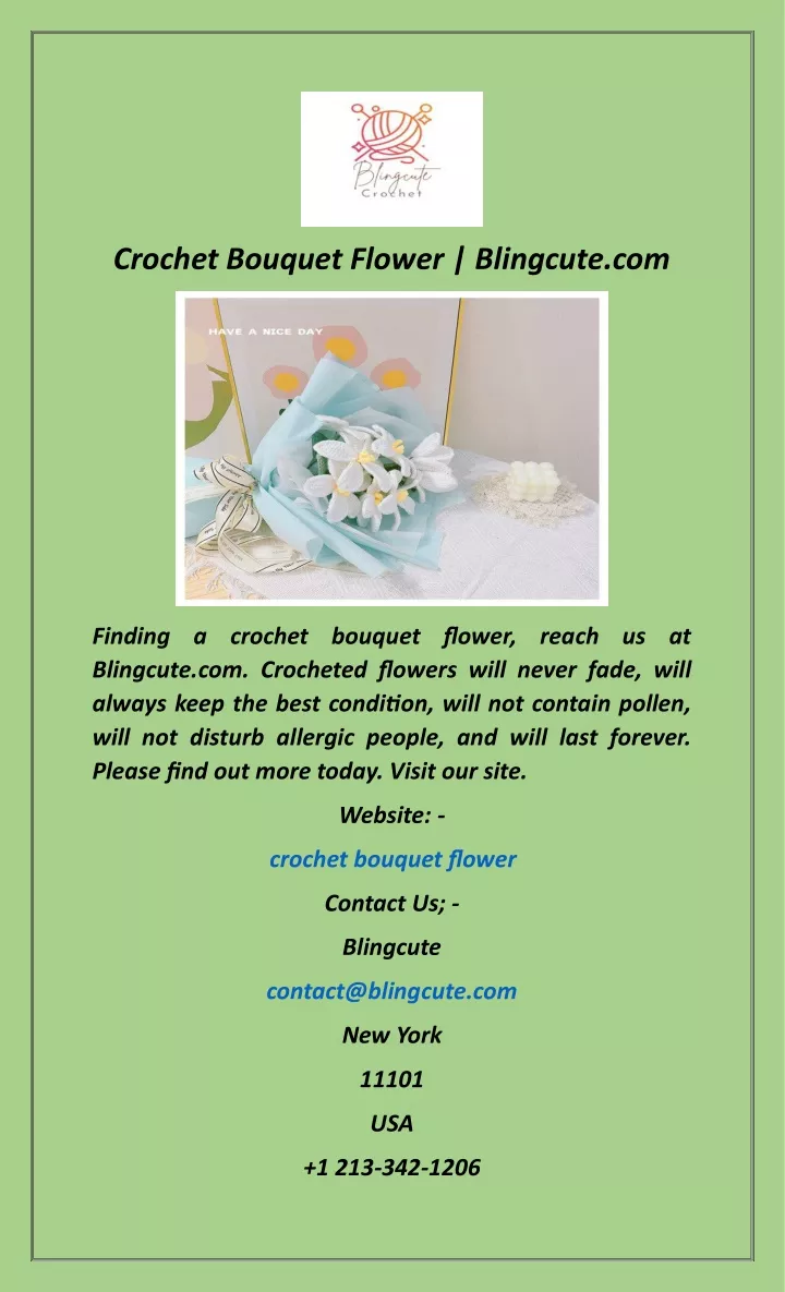 crochet bouquet flower blingcute com