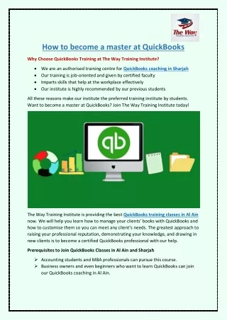 how to become a master at quickbooks