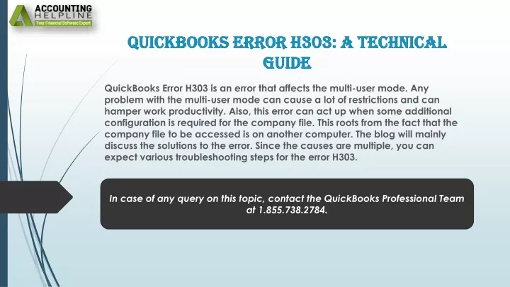 quickbooks error h303 a technical guide