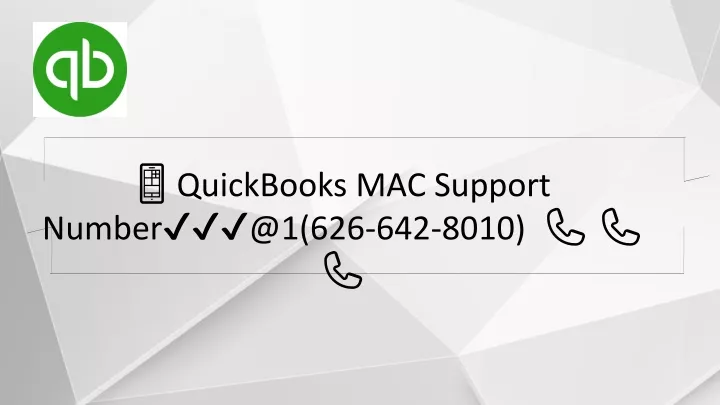 quickbooks mac support number @1 626 642 8010