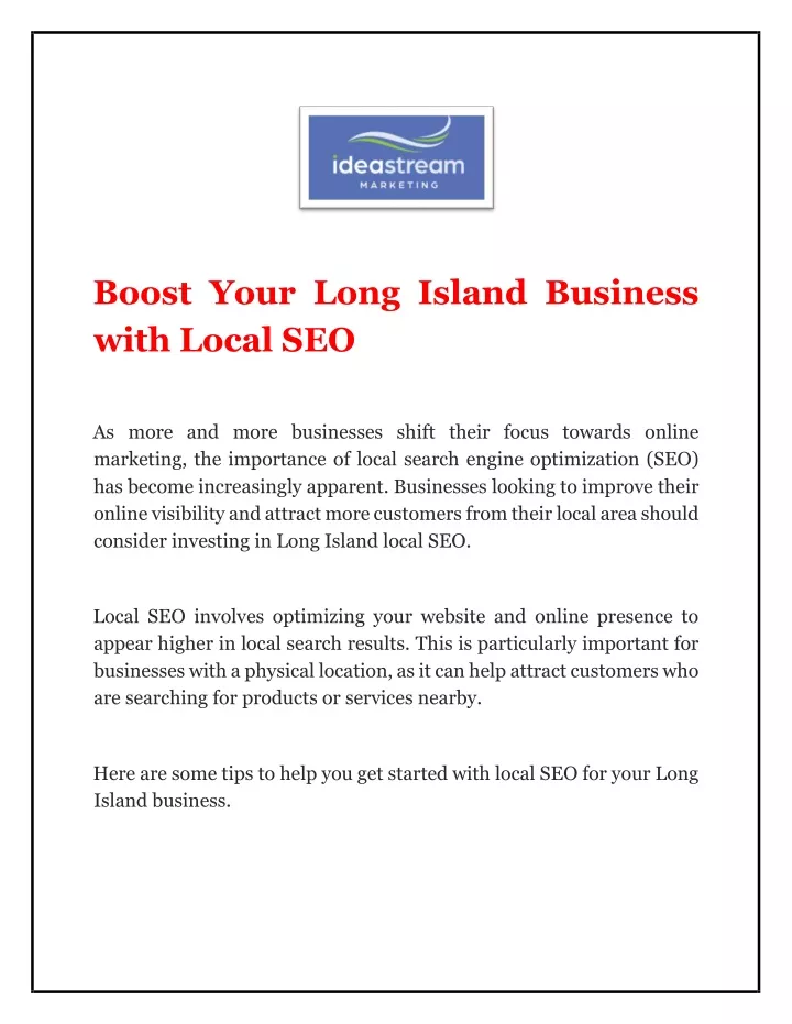 boost your long island business with local seo