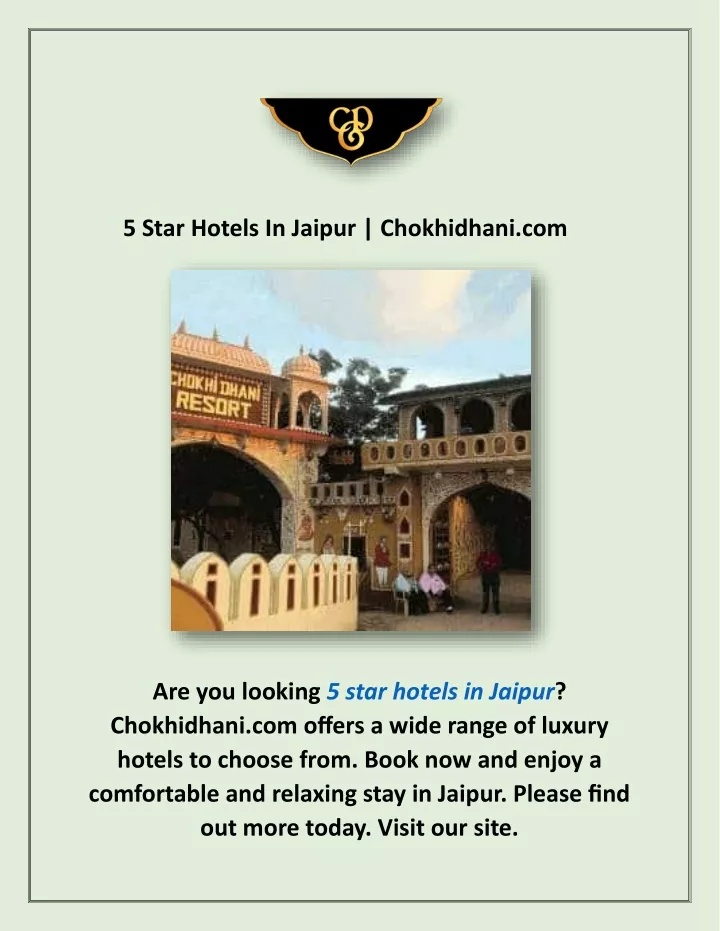 5 star hotels in jaipur chokhidhani com