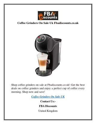Coffee Grinders On Sale Uk Fbadiscounts.co.uk