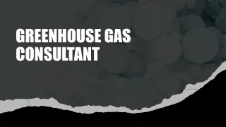 Greenhouse Gas (GHG) Consultants to mitigate GHG emissions