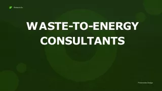Waste-To-Energy consultants