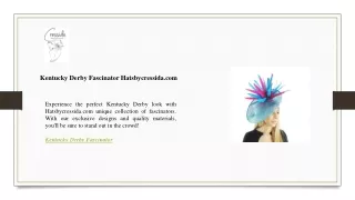 Kentucky Derby Fascinator Hatsbycressida.com