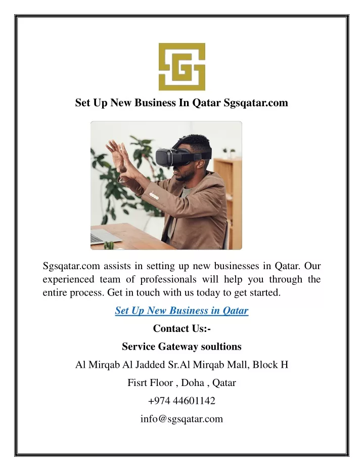 set up new business in qatar sgsqatar com