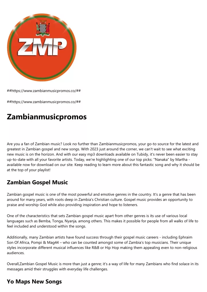 https www zambianmusicpromos co