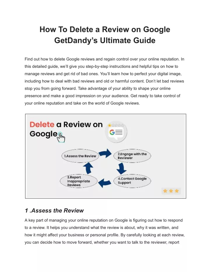 how to delete a review on google getdandy