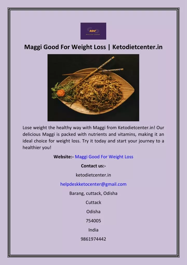 maggi good for weight loss ketodietcenter in